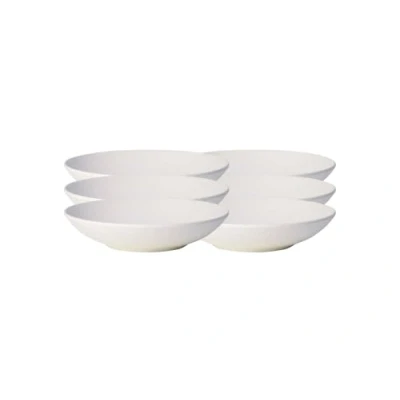 Image of Villeroy &amp; Boch Manufacture Rock White Bowl, Pack of 6, 23.5 cm, Premium Porcelain, White, 10 4240 2536 6