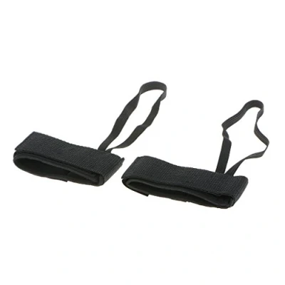 Image of CUTICATE 2pc Black Durable Bodyboard Fin Saver Leashes Flippers Swim Dive Fins Tether