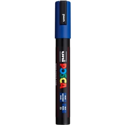 Image of Uni Ball Posca PC 5M Medium Bullet Tip Marker Blue