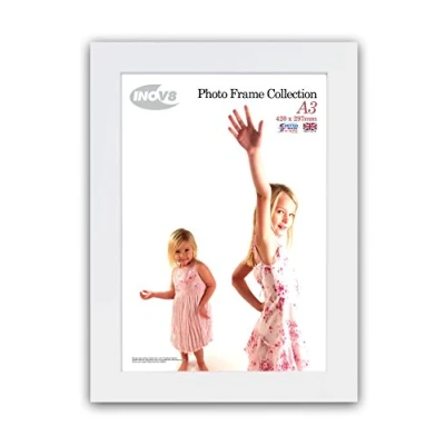 Image of Inov8 British Made Real Wood Picture/Photo Frame A3 (42x29cm) Kayla 30mm White