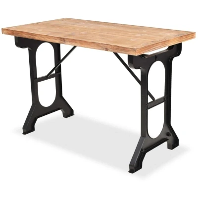 Image of vidaXL Dining Table Solid Fir Wood Top 122x65x82 cm
