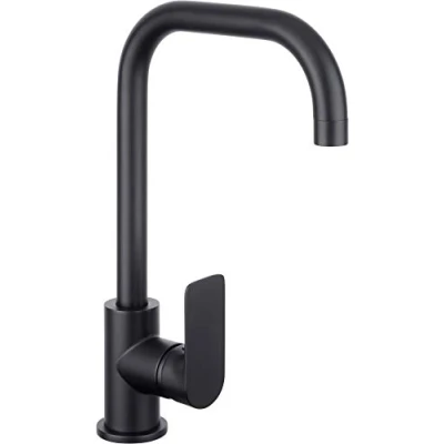 Image of Cornat Noir NERS5 Single Lever Sink Robust Die Cast Body Pivoting Spout/High Pressure Fitting/Kitchen Tap/Black