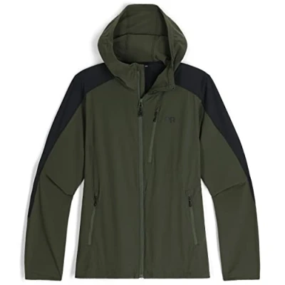 Image of Outdoor Research Men&#039;s Ferrosi Hoodie, Verde/Black, X Large