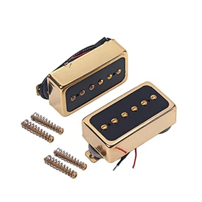 Image of Alnicov P90 Single Coil Bridge &amp; Neck Pickups Set Humbucker for Electric Guitar Parts