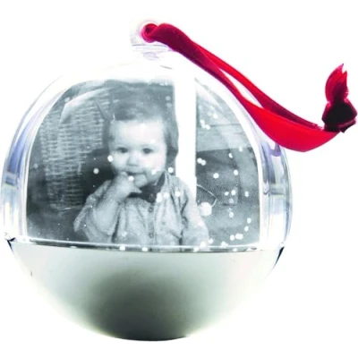 Image of Décopatch Ref HD021O Plastic Snowglobe Bauble Papier Maché Object to Decorate 7 x 7cm with Papers &amp; PaperPatch Glue, Glitter, Paints