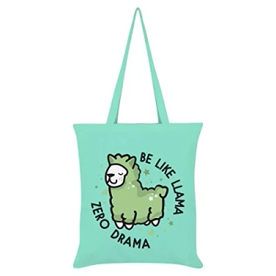 Image of Be Like Llama Zero Drama Tote Bag Mint Green 38 x 42cm