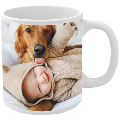 Image of EKAM Personalised Mug, Text Photo Printed Design Logo Customised Gift Tea Coffee Mug (11oz)