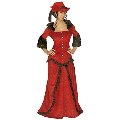Image of Ladies Western Lady Costume Small UK 8 10 for Wild West Cowboy Fancy Dress