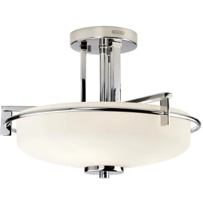 Image of Taylor 3 Light Semi Flush Polished Chrome Finish, G9