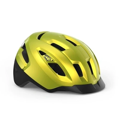 Image of MET Urbex MIPS Urban Cycling Helmet In Lime Yellow Size Medium (56 58 cm)
