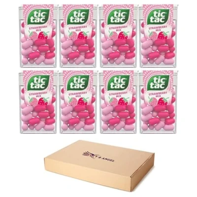 Image of 8 x Strawberry Mix Tic Tac Mint Sweets For Little Moments of Refreshment Sold By VR Angel