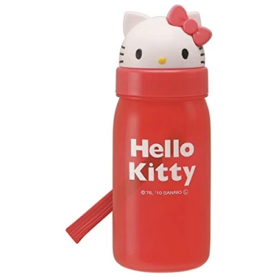 Image of Hello Kitty] Expression Die Cut Straw Bottle Flask Sanrio Diecast Lunch Series by