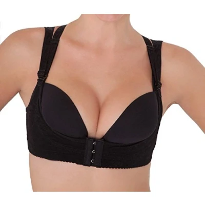 Image of Boolavard Push up Magic Bra Shaper Shapewear Vest Bust Breast Support Sexy S XXL (X Large, Black)