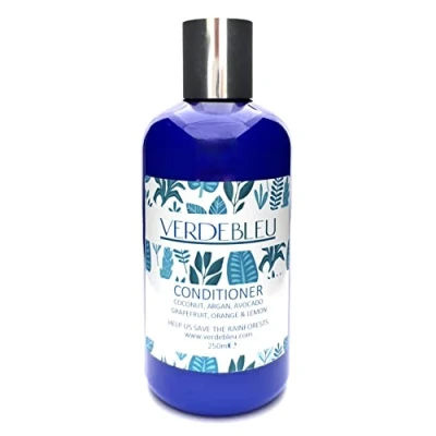 Image of Verdebleu 99% Natural Conditioner Coconut, Argan, Avocado, Citrus 250ml. No Silicone/Parabens, pH 5.5, Sensitive Skin. We Donate 5% Profit to Save the Rainforest.