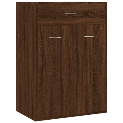 Image of vidaXL Shoe Cabinet Brown Oak 60x35x84 cm Engineered Wood
