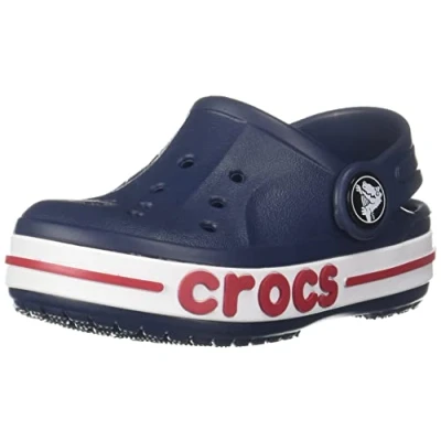 Image of Crocs Unisex Kids Bayaband K Clog, Navy, 1 UK