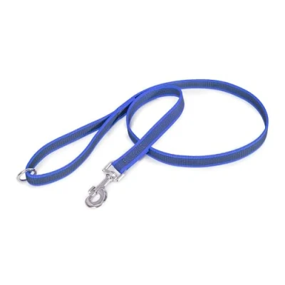 Image of Color &amp; Gray Super Grip Leash with Handle, and O Ring, 20 mm x 1,2 m, Blue
