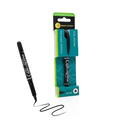 Image of MANUSCRIPT Callicreative Italic Crafter Markers (Fine Tip, Black)