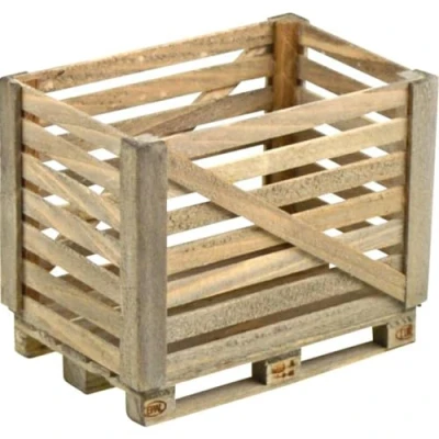 Image of Carson 500907609 1:14 Wooden Mesh Box on Euro Pallet Model Making, Accessories for Trucks, RC Remote Controlled Trucks