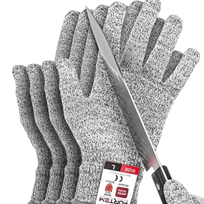 Image of HAPEE Cut Resistant Gloves, High Performance Level 5 Protection, Food Grade Kitchen Glove for Hand Safety while Cutting, Cooking