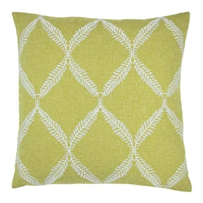 Image of Paoletti Olivia Cushion Cover, Citron, 45 x 45cm