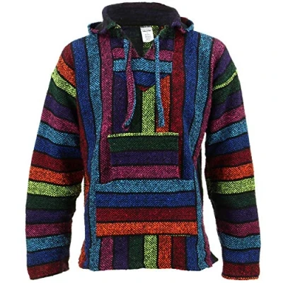 Image of Siesta Mexican Baja Jerga Hoody Rainbow (X Large)