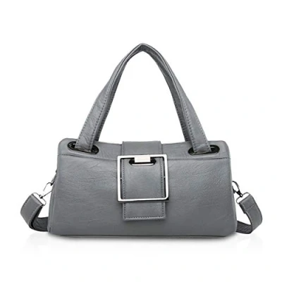 Image of NICOLE &amp; DORIS Women Handbags for Ladies Fashion Handbag Crossbody Bags Retro PU Leather Gray