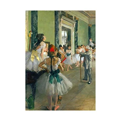 Image of Wee Blue Coo Degas Ballet Class Painting Picture Wall Art Print