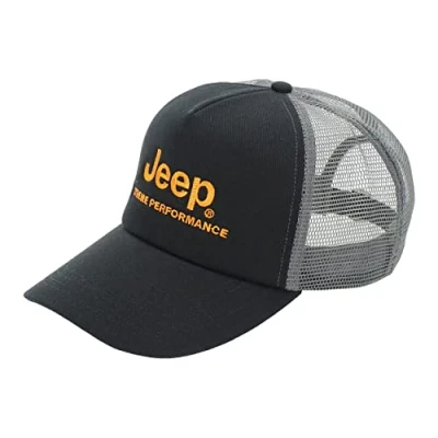 Image of JEEP O102630 B968 XP Man MESH Cap Xtreme Performance Embroidery JX22A Black/Sun Orange UNI