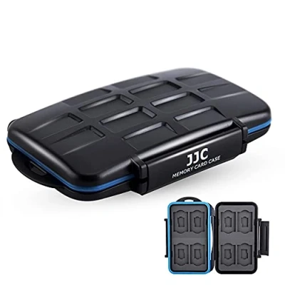 Image of JJC MC ST16 Water Resistant Memory Card Case (Fits 8 x SD, Micro SD Cards)