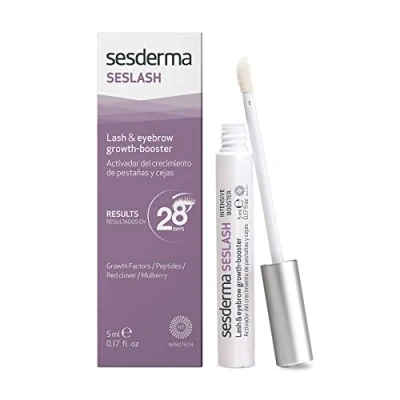 Image of Sesderma Seslash and Eyebrow Serum 5ml Nourishing Formula for Longer Thicker Eyelashes Fuller Eyebrows with Reducing Hair Loss Lash Growth Promoter