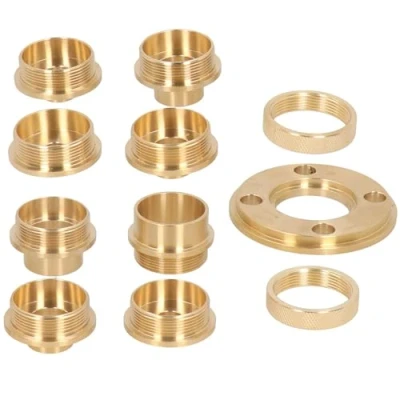 Image of 11Pcs/Set Router Guide Kit, Brass Template with Lock Nut Adapter Accessory, for Cut‑Out Work, Dovetailing
