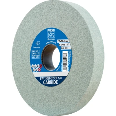 Image of PFERD Sanding Disc 150 x 20 32, Carbide, Grain Size 120, Silicon 39008425 for Working Hard Materials with Integrated Reducing Sleeves (25/20/16 mm)