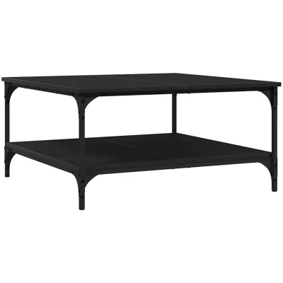 Image of vidaXL Coffee Table Black oak 80 x 40 cm Engineered wood