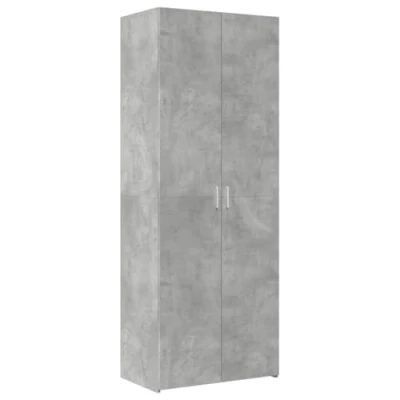 Image of vidaXL Highboard Concrete Grey 70x42.5x185 cm Engineered Wood Stylish Storage Cabinet for Living Room, Bedroom, Hallway