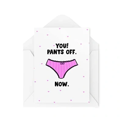 Image of Funny Couples Card You! Pants Off Now Husband Wife Cards Valentines Girlfriend Boyfriend Married Anniversary CBH1458