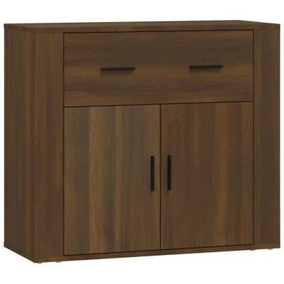 Image of vidaXL Sideboard Brown Oak 80x33x70 cm Engineered Wood