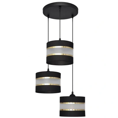 Image of Helen Cluster Pendant Ceiling Light Black, Gold 35cm