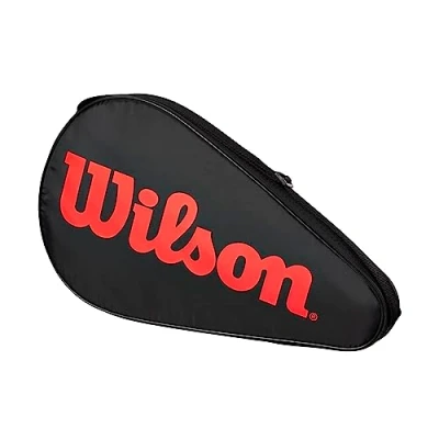 Image of Wilson Padel Racket Cover, Standard, Black/Red (Infrared)