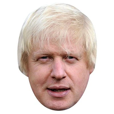 Image of FoxyPrinting BORIS JOHNSON JB TV Star Fancy Dress Cardboard Celebrity Party Face Mask