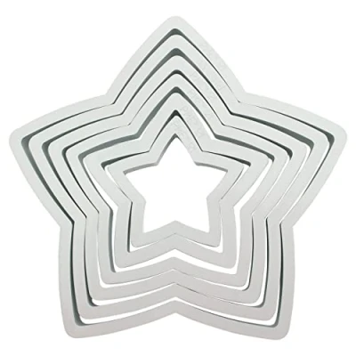 Image of PME Star Cutters, Set of 6, White, 11.8 x 1 cm