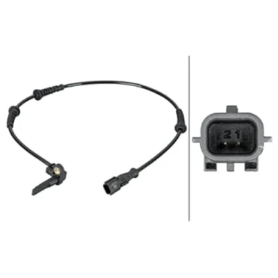 Image of 479100004R, 479109155R ABS Sensor HELLA 6PU 012 806 941 Hall 2 pin connector 615mm RENAULT: Fluence, MEGANE 3, 3 Grandtour