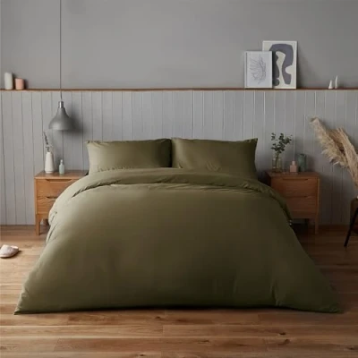 Image of Silentnight Supersoft Duvet Set, Olive, King