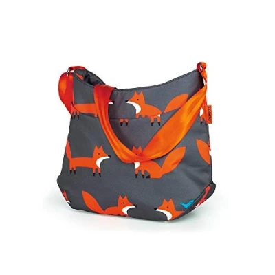 Image of Cosatto Deluxe Baby Changing Bag 2 Inner Pockets, Insulated Bottle Holder, Wipe Clean Change Mat, Keyholder &amp; Adjustable Shoulder Strap (Charcoal Mister Fox)