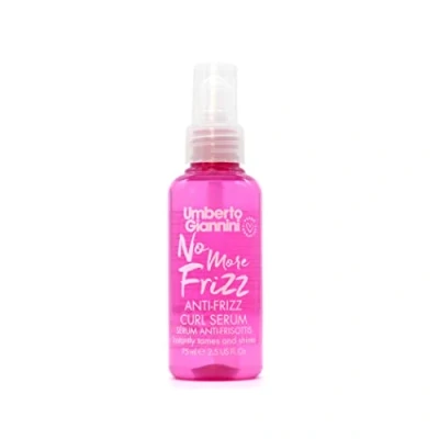 Image of Umberto Giannini No More Frizz Curl Serum For Taming Frizzy, Dry, Damaged and Coloured Hair 75ml Vegan Cruelty Free Styling Curly, Wavy, Coily Textures