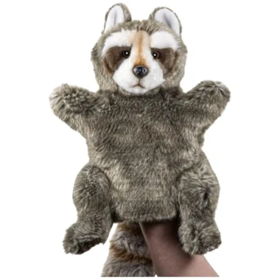 Image of Carl Dick Raccoon hand puppet, 11 inches, 28cm, Plush Toy, Soft Toy 3439