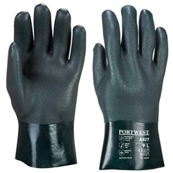 Image of Portwest Double Dipped PVC Gauntlet 27cm Green XL
