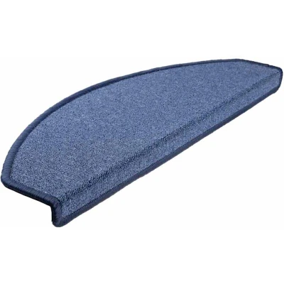 Image of vidaXL Stair Mats 20 pcs 65x24x4 cm Blue Half Round Large