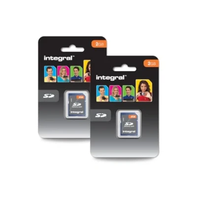 Image of Integral 2GB SD (Secure Digital) Memory Card 2 Pack Legacy Device Compatible Cameras, MP3 Players, Camcorders and more