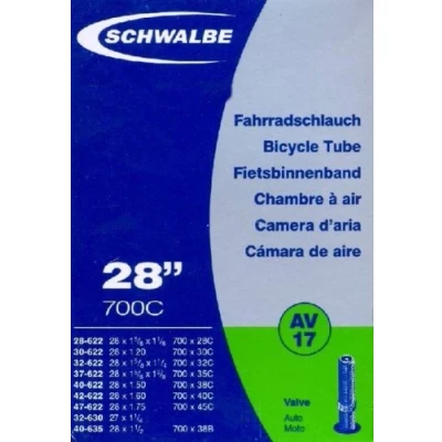 Image of SCHWALBE CáMARA DE AIRE PARA BICICLETA (AV17, 28&quot;, 37 622 MM, 28 X 1 3/8) 1822